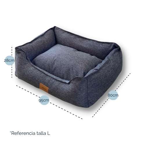 Cama modelo Lounge gris oscuro