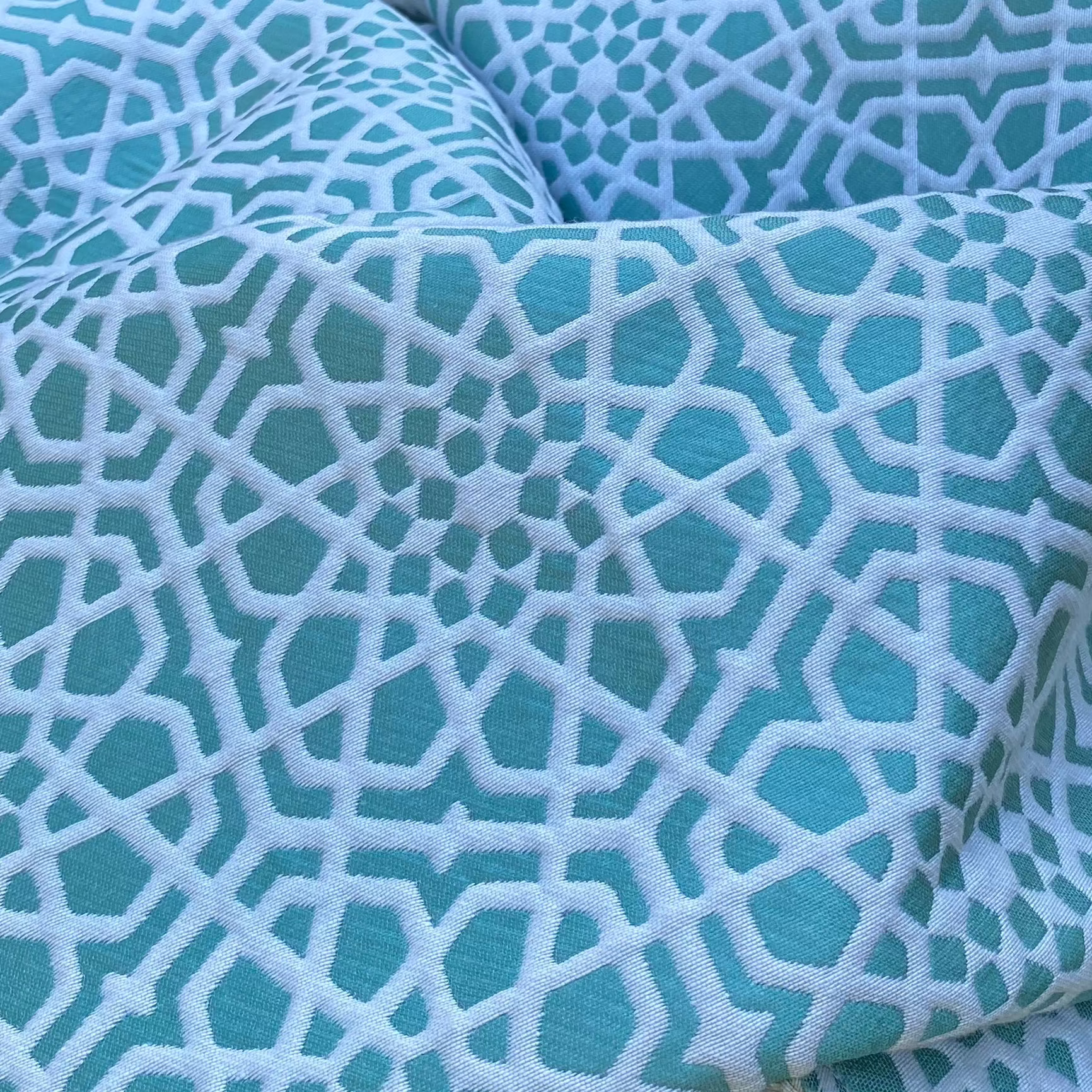 Cama Cozy Pouff verde agua