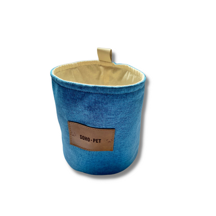 Porta juguetes lino azul