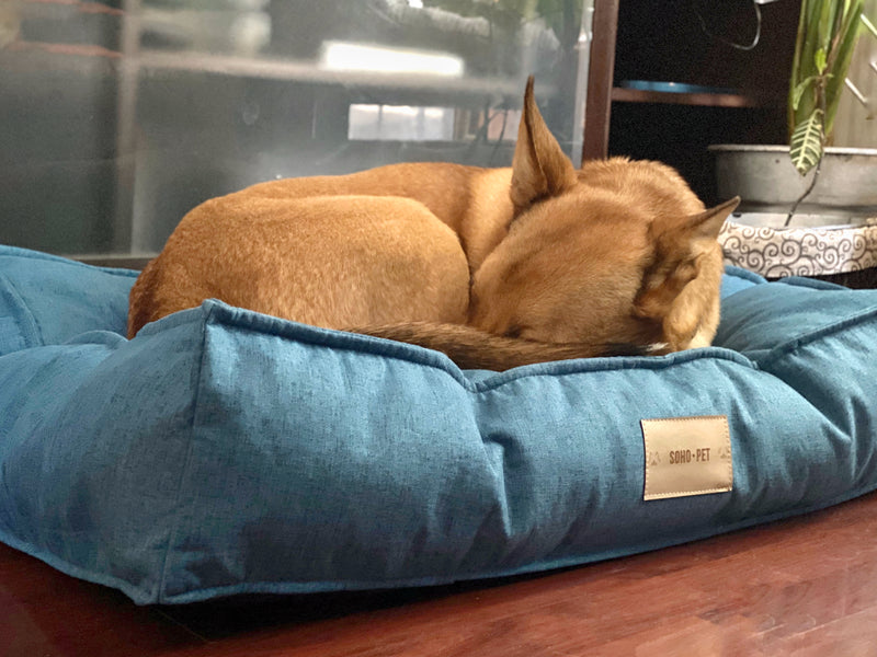 Funda  para cama Cozy Pouff azul💙 petróleo