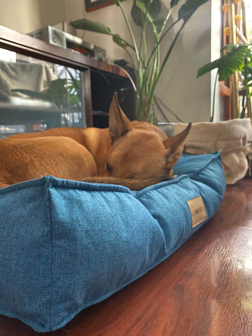 Funda  para cama Cozy Pouff azul💙 petróleo